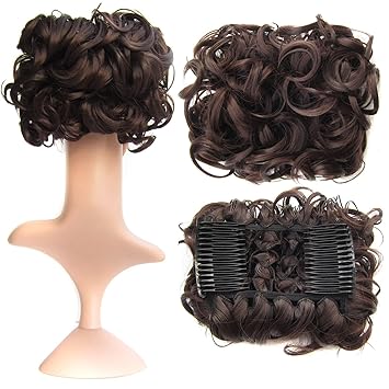 Amazon Com Swacc Short Messy Curly Dish Hair Bun Extension Easy