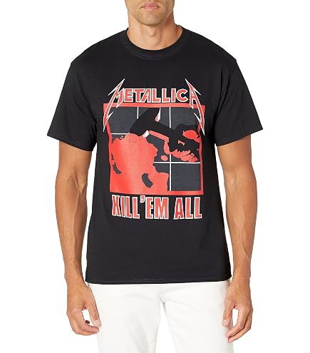 Amazon.com: Metallica T Shirt Kill Em All Band Logo Official Mens