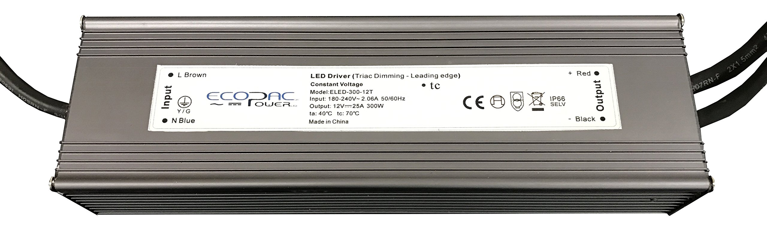 Ecopac LED Driver ELED-300-24T Series 300W 24V
