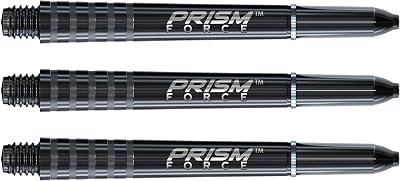 Winmau Prism Force Solid Black Medium Polycarbonate Dart Stems 3 Pack