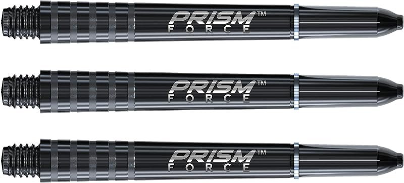 Winmau Prism Force Solid Black Medium Polycarbonate Dart Stems 3 Pack