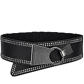 BlackButterfly Wide Elastic Stretch Retro Metal Interlock Buckle Belt