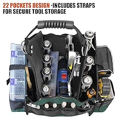 Open Top Tool Bag 15 Inch, Electrician Tool Bag