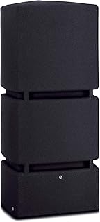 Regentonne eckig Regenwassertank Jumbo 800 Liter schwarz aus UV- und witterungsbeständigem Material. Frostsichere Regenwassertonne bzw. Regenfass Wandtank mit hochwertigen Messinganschlüssen