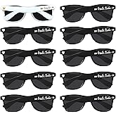 LADY&HOME 10 Pack Bachelorette Party Sunglasses Favors, Bridesmaid and Bride Tribe Sunglasses for Bridal Party, Bridal Shower(Black)