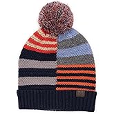 MUK LUKS Women's Color Block Knit Pom Cap