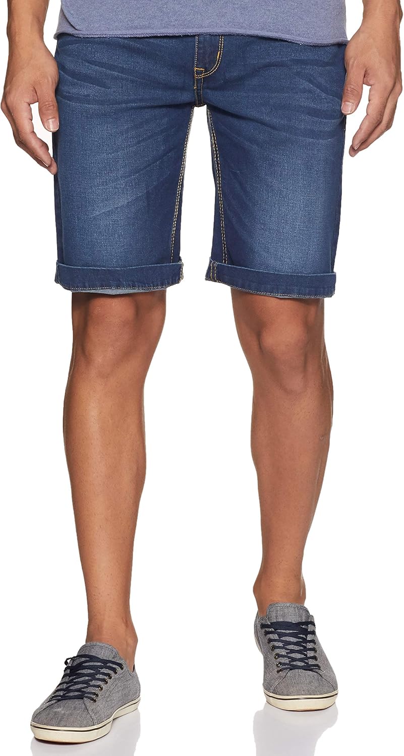 Buy Diverse Men's Stretch Denim Slim Cotton Shorts at Amazon.in