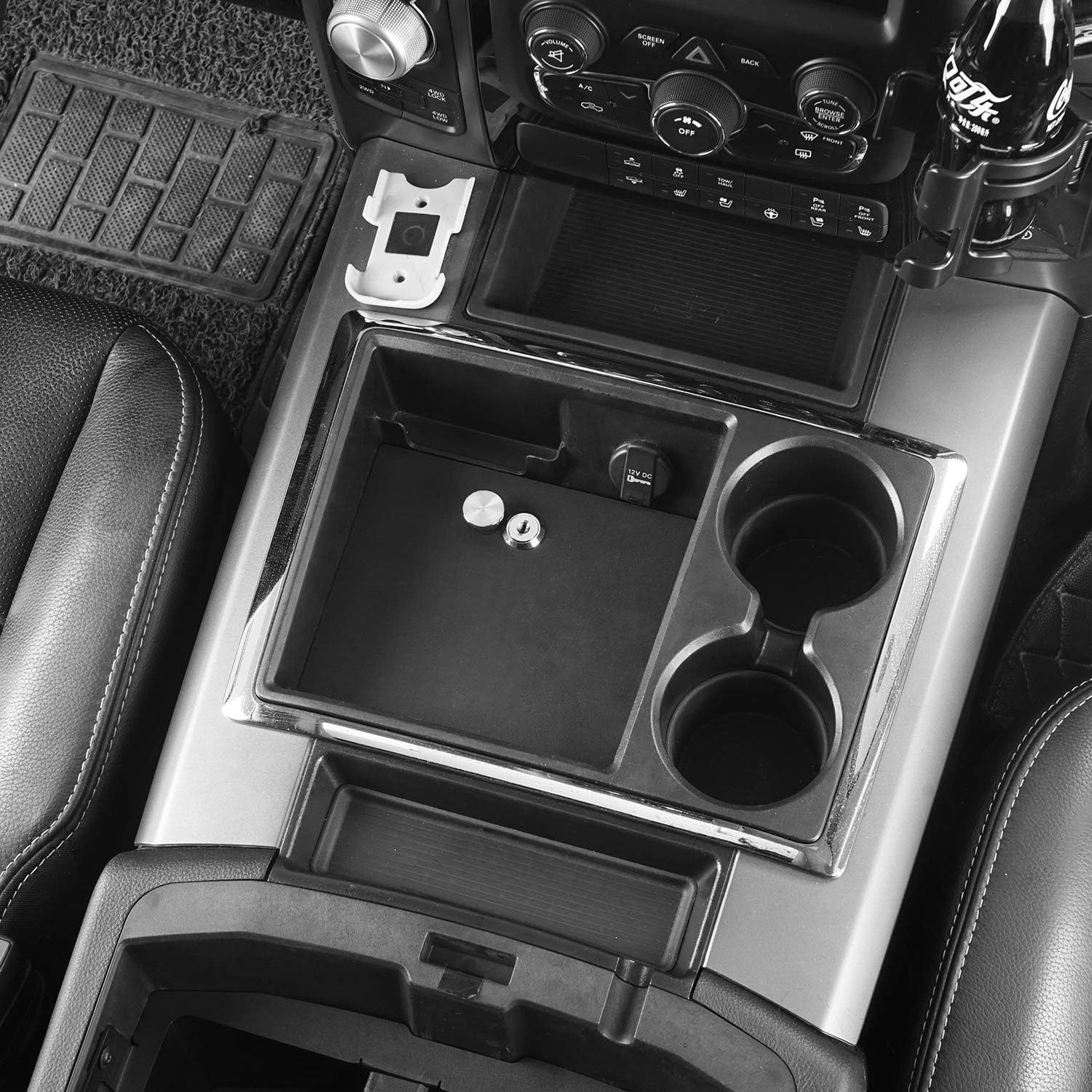 Interior Accessories Center Console Organizer Insert Armrest Tray Lock