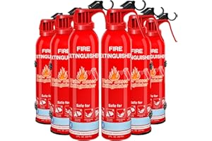 ZIQIANHARD Fire Extinguisher for Home with Mount, 6 Pack Upgraded 8-in-1 Portable Fire Extinguishers For Vehicle Car Boat Marine Kitchen Emergency Supplies, Water-Based Extinguisher For A, B, C, K Fire Types