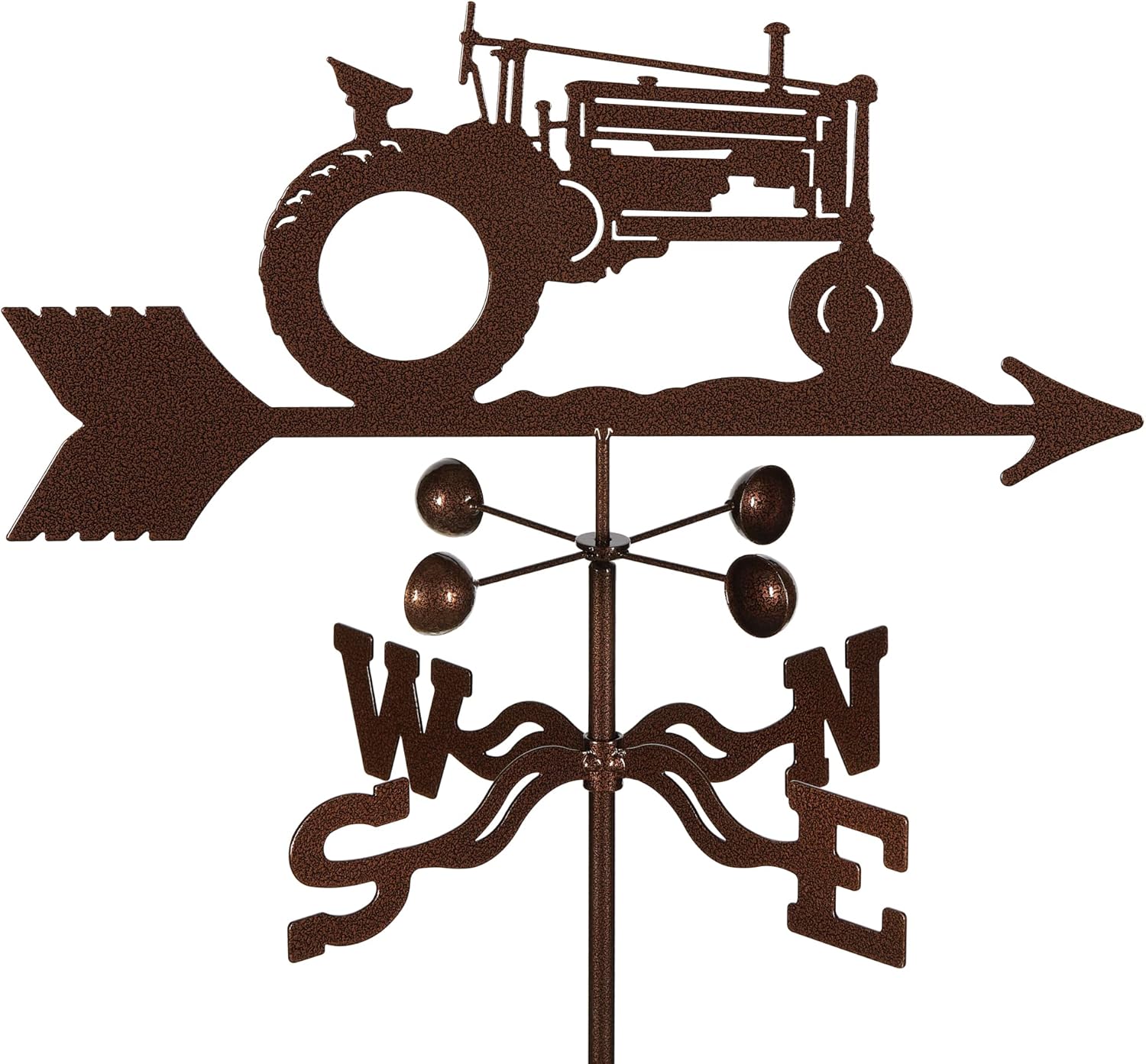 Weathervanes - EZ Vane Steel John Deere Tractor Weathervane 21” Height, Includes Metal Roof Mount, Wind Cups & Brackets | Hand-Crafted and Family-Owned, Made in The USA with Triple Powder Coating, Limited