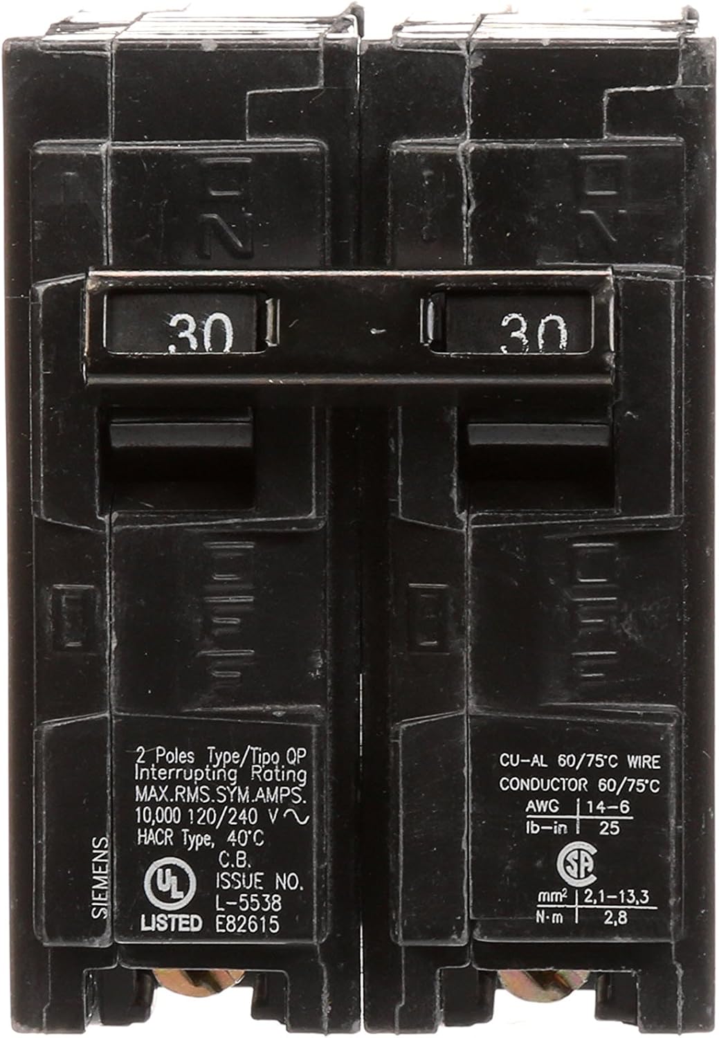 Q230 30-Amp Double Pole Type QP Circuit Breaker - - 