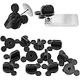 SCS Direct PVC Rubber Mouse Ears Pin Backs(12 Pcs) Compatible with Mickey Mouse, Disney - Keep Your Favorite pins Safely Secured to Your Clothes, Keepers, Tie Tack, Lapel Pinback