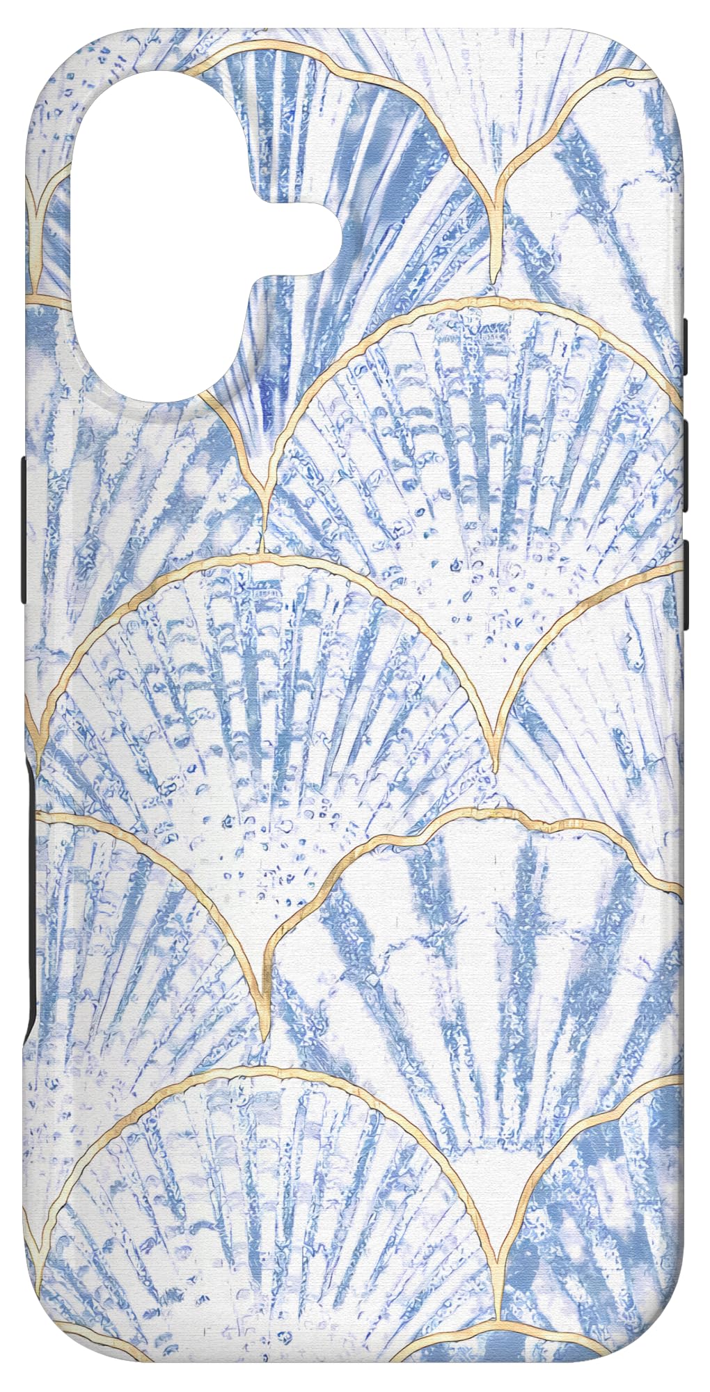 Trendy Aesthetic Preppy Ocean Shells Elegant Blue Coastal Case for iPhone 17