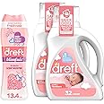 Bundle of Dreft Stage 1: Newborn Hypoallergenic Baby Laundry Detergent Liquid Soap, 46 Fl Oz, (Pack of 2) + Dreft Blissfuls In-Wash Scent Booster Beads, Baby Fresh, 13.4 oz