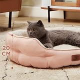 Bedsure Dog Bed for Small Dogs 63x53x20cm Round Pink Washable view 3
