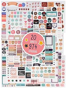 Gorgeous Planner Stickers - 974 Stunning Accessories Enhance and Simplify Your Planner, Journal and Calendar