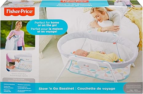 fisher price stow and go bassinet safety