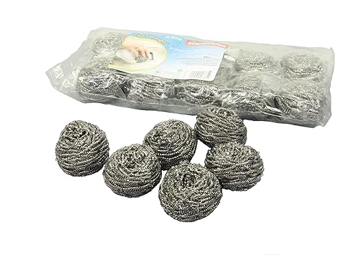 Bürstenmann Edelstahl/Wolle – Pfanne Topfreiniger, 10-tlg.