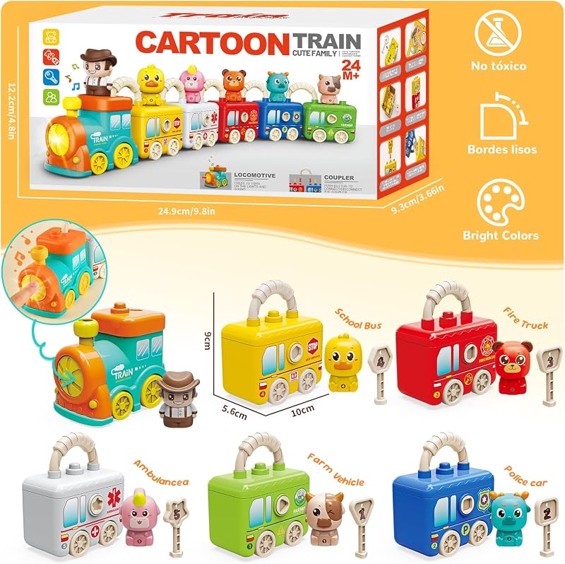 Juguete Educativo Tren Montessori para 2 Años