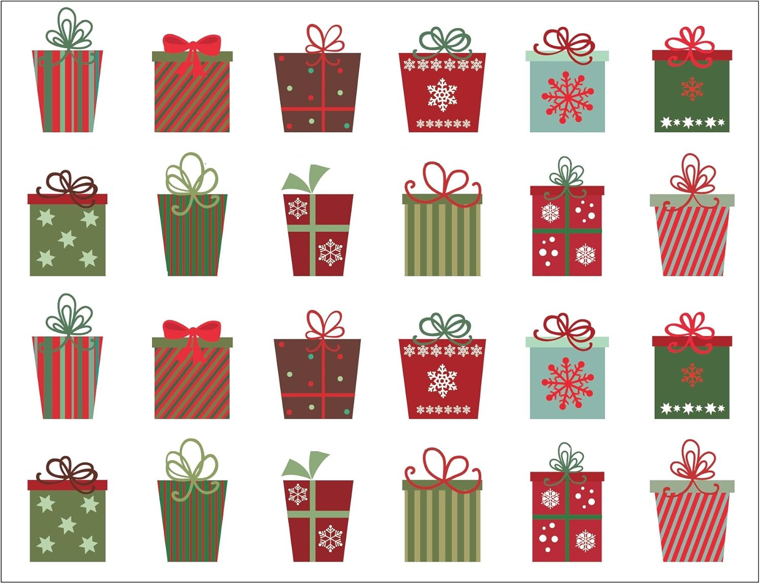 Christmas Stickers for Envelopes, Decorative Crafts (Parade of Presents) Arts