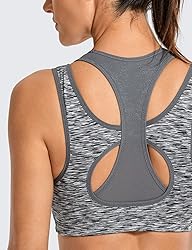SYROKAN Sports Bras for Women High Support Mesh