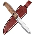 BPS Knives BS1FT SSH - Full-Tang Fixed-Blade Bushcraft Knife - Sharp Stainless Steel - Survival & Outdoor Tactical Camp Knife