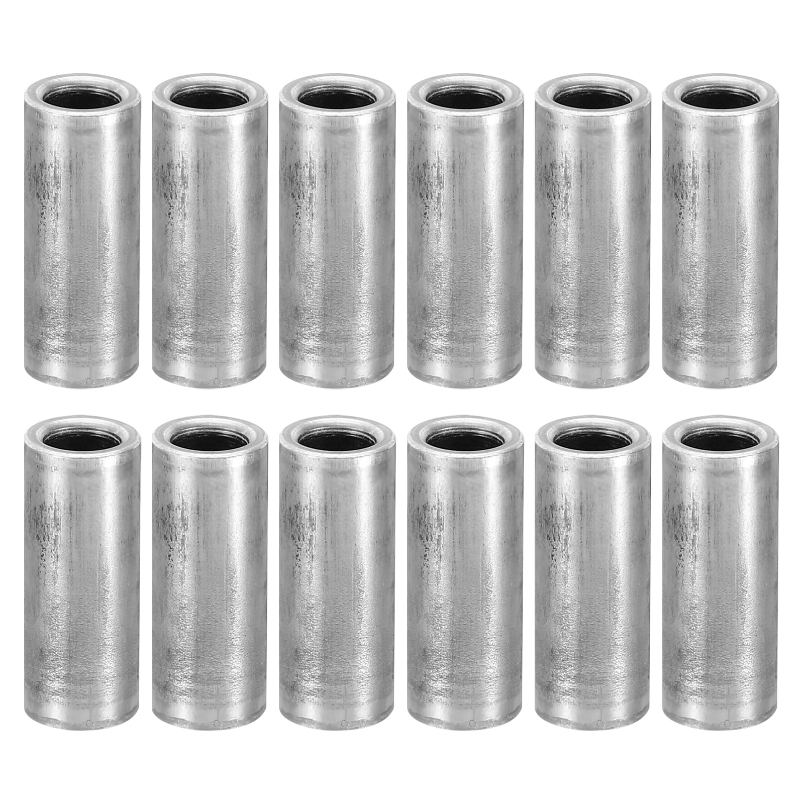 PATIKIL M6 Steel Spacers, 24 Pcs Metal Spacers Steel 6mm ID x 10mm OD x 25mm L Carbon Steel Spacer Screw Standoff Round for 1/4in or M6 Screw Bolts