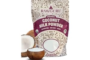 RawGuru Organic Coconut Milk Powder - Vegan & Nutrient-Dense Powder with Iron & Potassium - Rich & Creamy Organic Milk for Drinking or Baking - 48 oz, Pack of 1