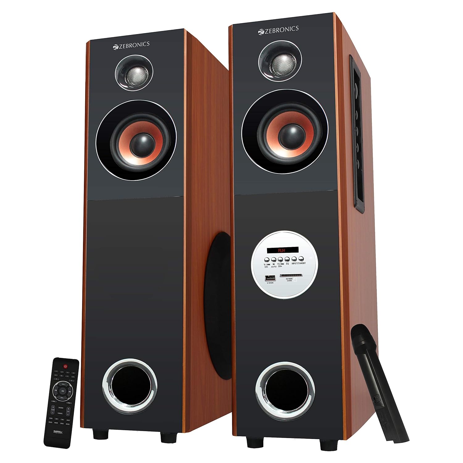 zebronics 2.0 computer multimedia tower speaker