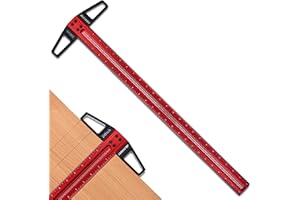 TYDEEY 12, 24, 31, 39 in Ultra-Precision Woodworking Scriber T-Square Ruler 24 in Measuring and Layout Tool, T Type Wood Aluminum Square Rulers for Architect and Carpenter Work