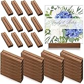 Roowest 36 Pcs 4.5x1.1 Inches Wood Place Card Holders Table Number holders for Thick Sign Rustic Menu Stands for Wedding Birthday Easter Party Decoration