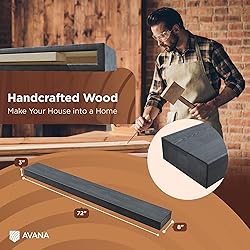 Avana Floating Fireplace Mantel - Handcrafted