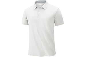 TACVASEN Men's Polo Shirts Short Sleeve Cooling Pinque Shirt Quick Dry Moisture Wicking Performance Top Casual Golf Shirt