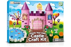 LC CRAFTS Castle Arts and Craft Kit for Kids Ages 4-12 - Craft a Castle with Garden Gift Set for Girls Ages 4, 5, 6, 7, 8, 10, 12
