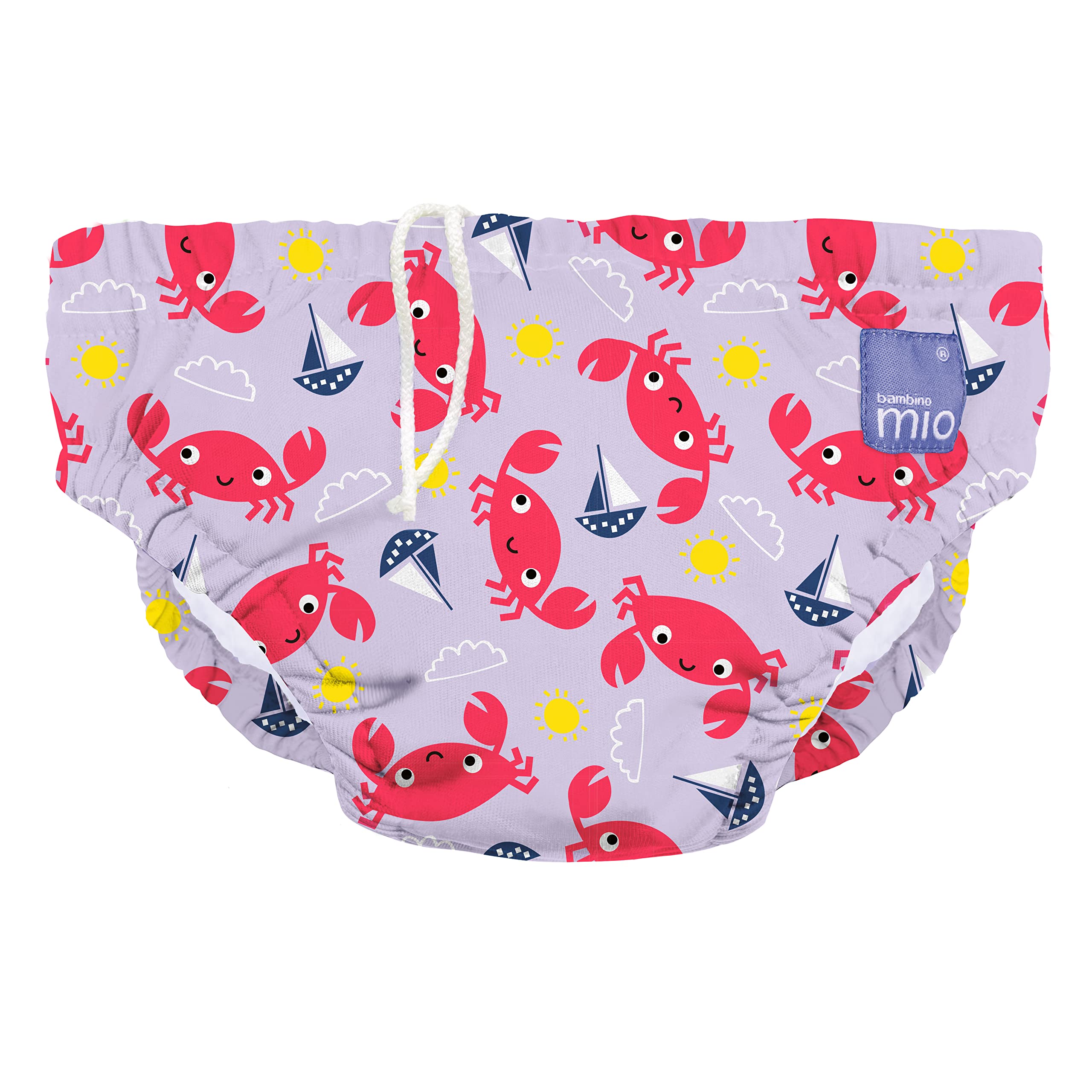 Bambino Mio Baby and Toddler Reusable Swim Nappy Pant, 0-6 Months, Crab Cove, Boys and Girls