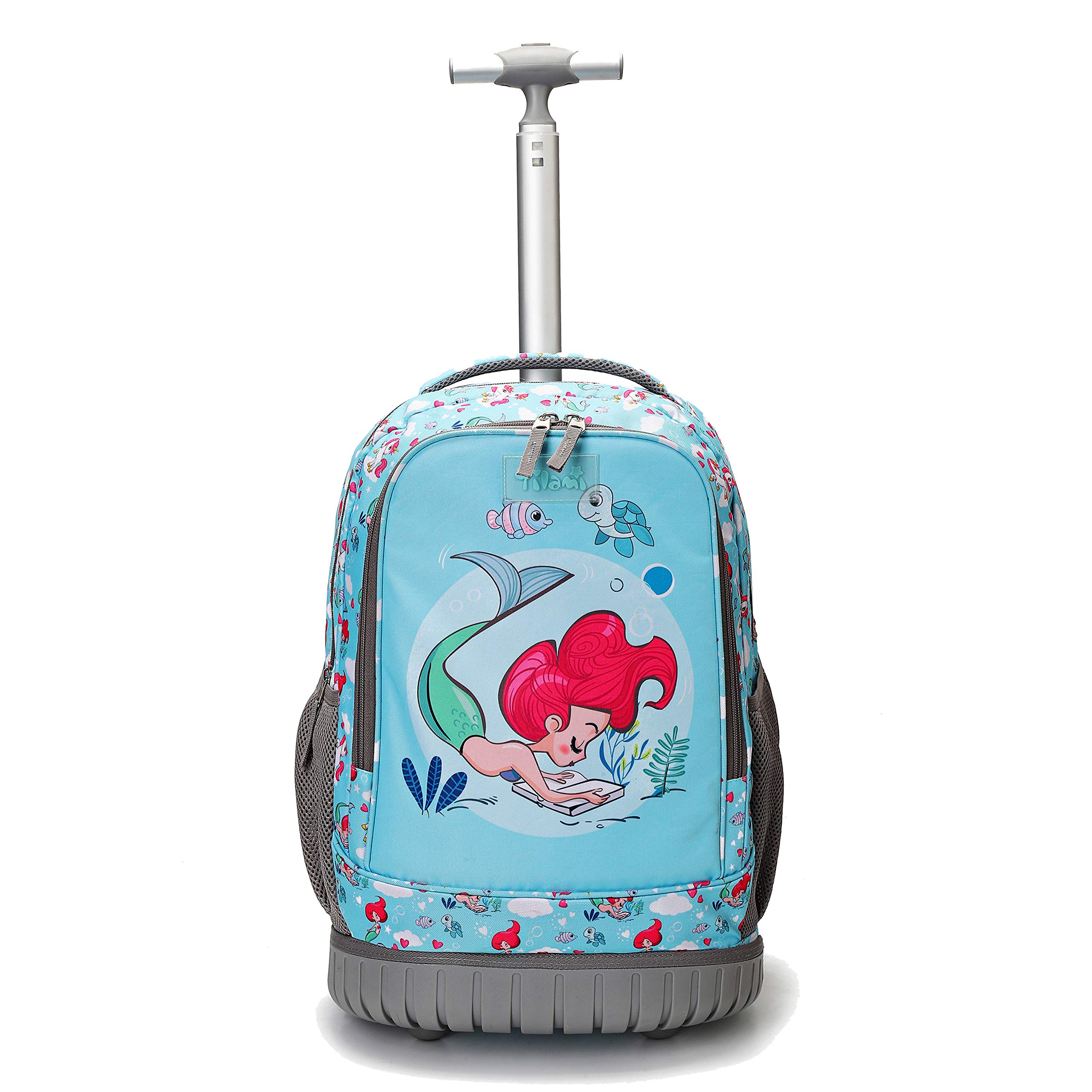 Tilami Rolling Backpack with Trolley Wheeled Design, Cute Cartoon
