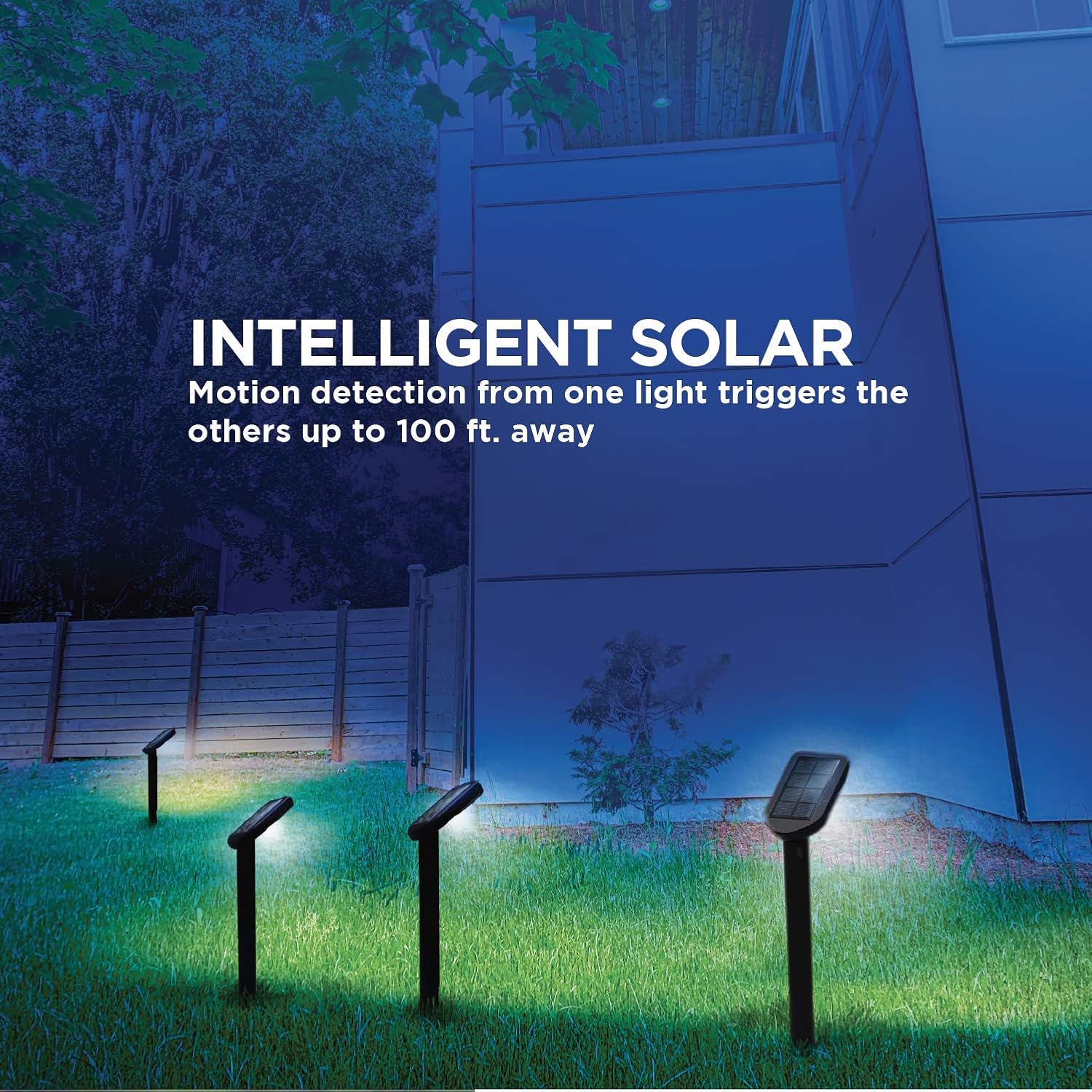 Home Zone Security Solar Path Lights Intelligent Solar Linkable