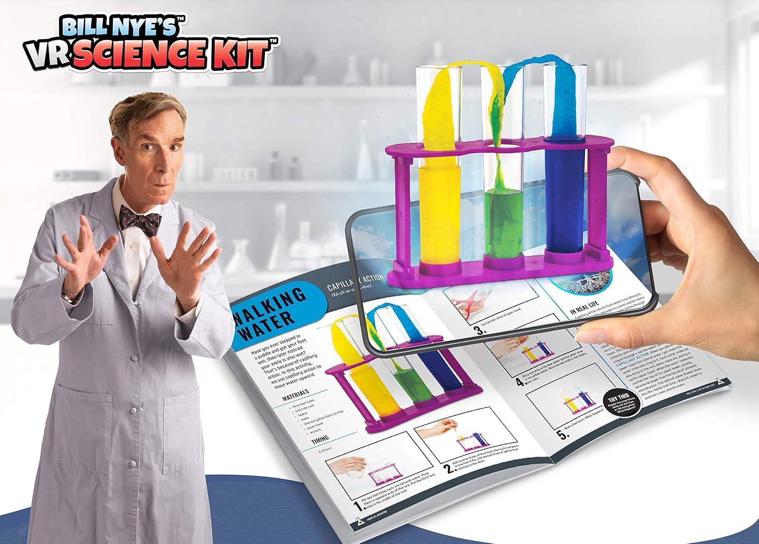 Abacus Brands Bill Nye's VR Science Kit Virtual Reality Kids Science Kit, Book and Interactive Learning Activity Set: Toys & Games