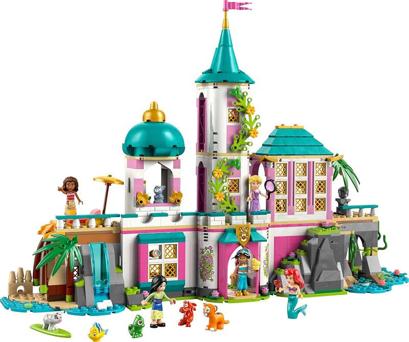 ǀ Disney Princess Schloss & königliche Haustiere – Set mit detaillierter Innenausstattung – inkl. Arielle, Rapunzel, Mulan, Jasmin & Vaiana Mini-Figuren – Geschenk für Kinder ab 6 Jahren – 43267 — Foto 8 von 8