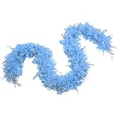Flydreamfeathers 60 Gram, 2 yards Long Chandelle Feather Boa Great for Party, Wedding, Halloween Costume, Decoration