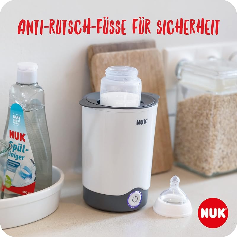 Thermo Express Babyflaschenwärmer | schonendes Erwärmen von flüssiger und breiförmiger Nahrung in 90 Sekunden | automatische Abschaltung | Korb zum einfachen Herausnehmen | EU-Stecker