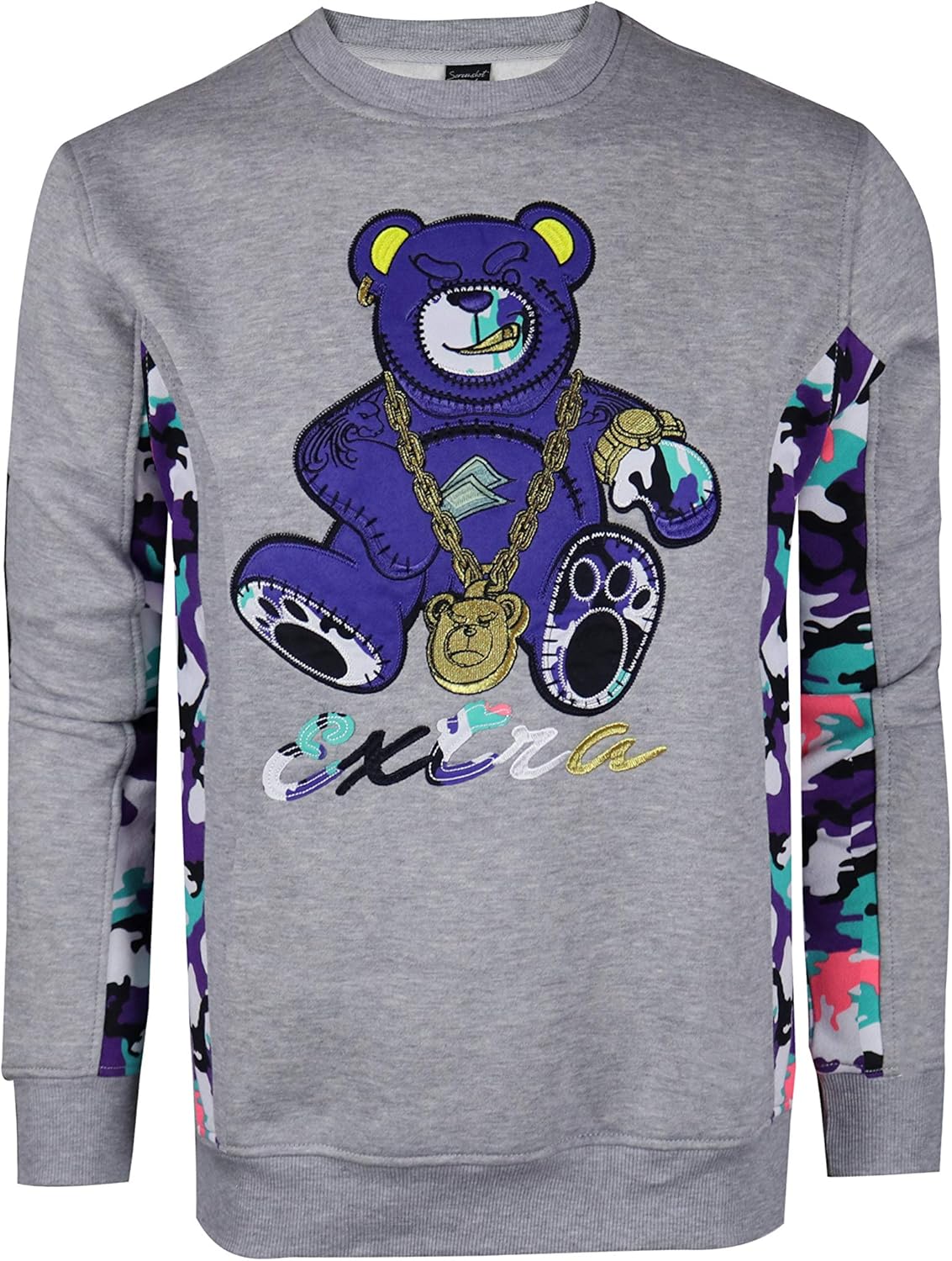 Screenshotbrand Mens Urban Hip Hop Premium Fleece - Pullover Activewear Street Fashion Crew Neack Sweatshirt at  Men’s Clothing store