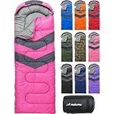 MalloMe Sleeping Bags for Adults Cold Weather &amp; Warm - Backpacking Camping Sleeping Bag for Kids 10-12, Girls, Boys - Lightweight Compact Camping Essentials Gear Accessories Hiking Sleep Must Haves