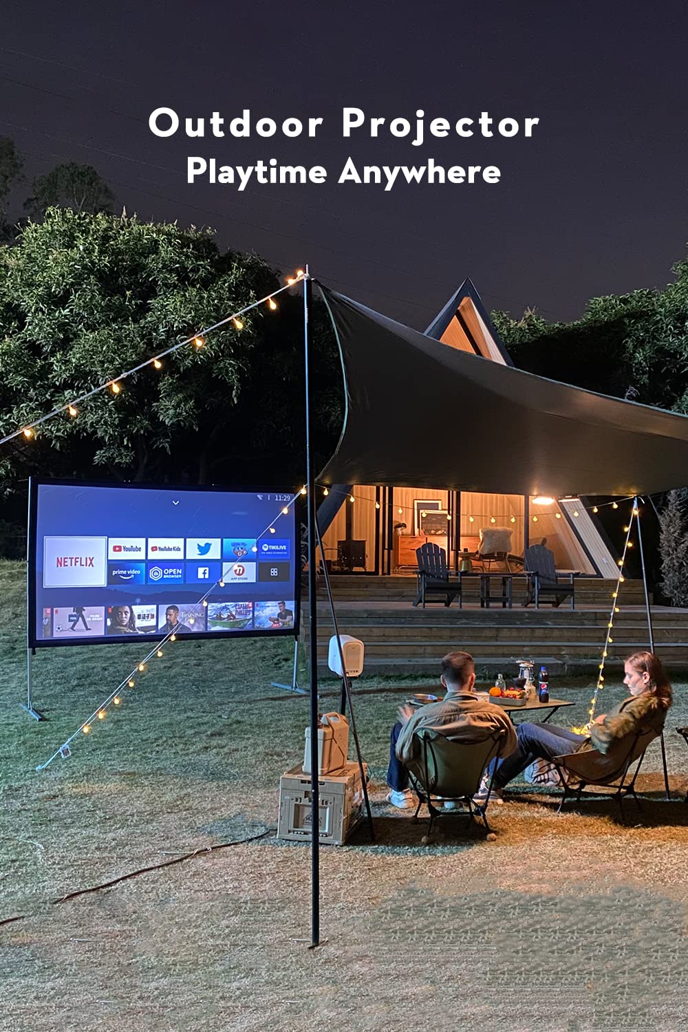 Netflix Projector, COI UNO5 Projector with 800 ANSI Lumens, 1080P Projector Support 4K, Smart Projector with Linux System, Projector with WiFi and Bluetooth,Dolby, HDR10, Auto Focus/Keystone1