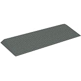 EZ-ACCESS Transitions Angled Entry Mat, Non-Slip Rubber Mat, Grey, 1.5 in | Transitional Mat for Doorways, Raised Thresholds, Indoor and Outdoor Use, Wheelchair Access, Safer Home Floor, Made in USA