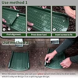 2 Pack Downspout Splash Block, NAACOO 24" Rain