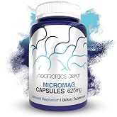 Nootropics Depot MicroMag Magnesium Capsules | 625mg | 90 Count | Contains 200mg of Elemental Magnesium