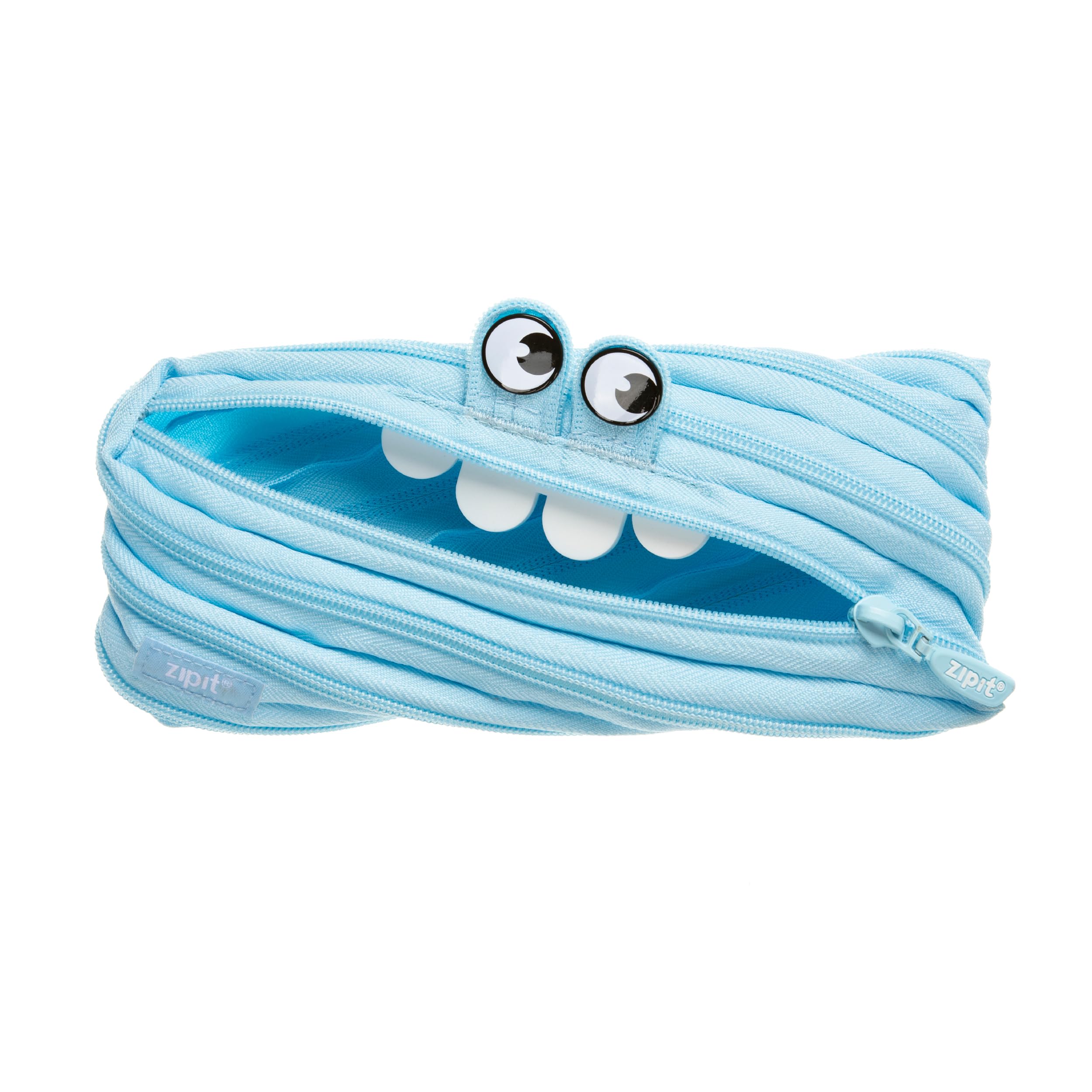 ZIPIT Gorge Monster Pencil Case, Boys Pencil Pouch, Large Capacity, Made of One Long Zipper!