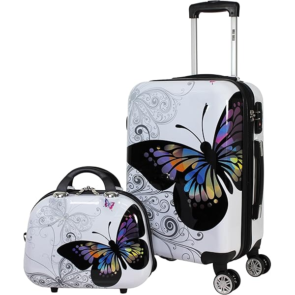 Amazon.com | World Traveler Butterfly 2-Piece Carry-On