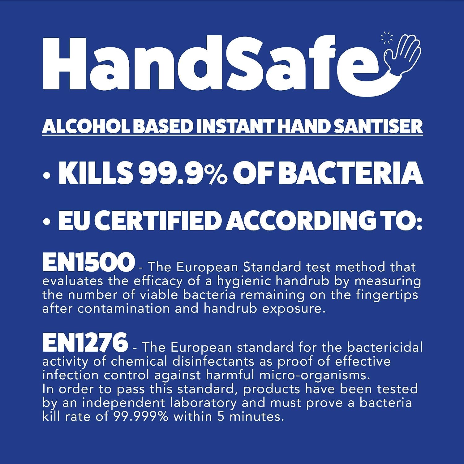 Handsafe, Sanitiser Gel, Hospital Grade Hand Sanitiser, Kills 99.9%+ Bacteria & Viruses - Image 5